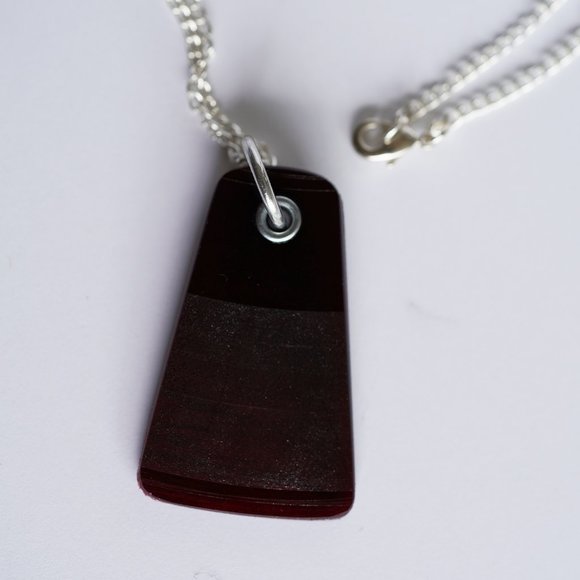 Black Vinyl Record Pendant with Swarovski - Picture 3 of 5